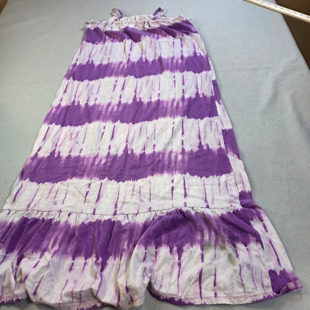 The Childrens Place Girls XL 14 Purple Tie Dye Maxi Dress Ruffle Hem Boho Play - Picture 6 of 6